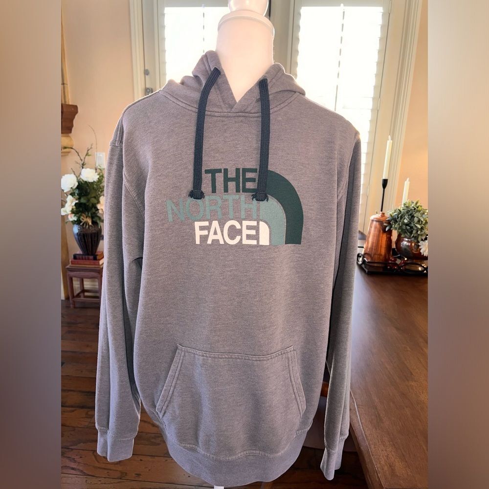 THE NORTH FACE HOODIE - MEN MEDIUM, GREY, COTTON BLEND